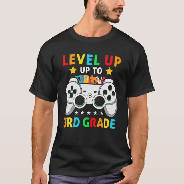 Video Game Level Up To 3Rd Grade Team Third Grade T Shirt (Framsida)