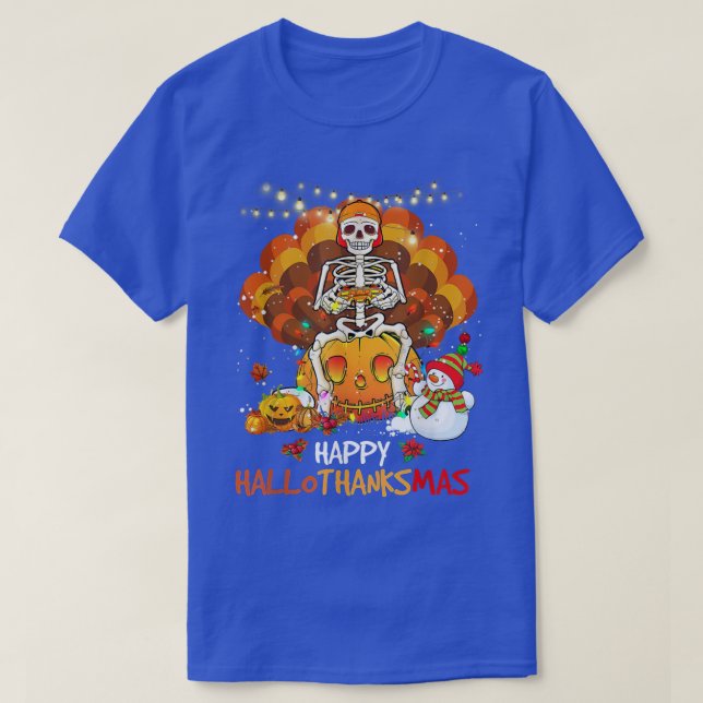 Video Game Lycklig Hallothanksmas Halloween Gaming T Shirt (Design framsida)