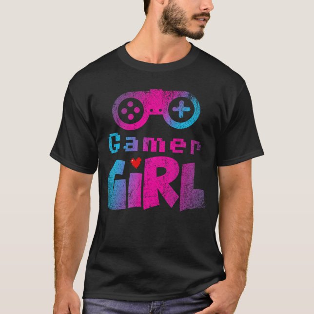 Video Game Nerd E Sport Gaming Girl Gamer Gift Gam T Shirt (Framsida)