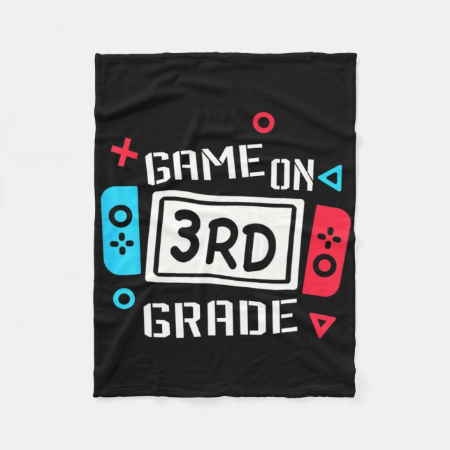 Video Game On 3rd Grade Cool Kids Team Third Byck  Fleecefilt (Framsidan)