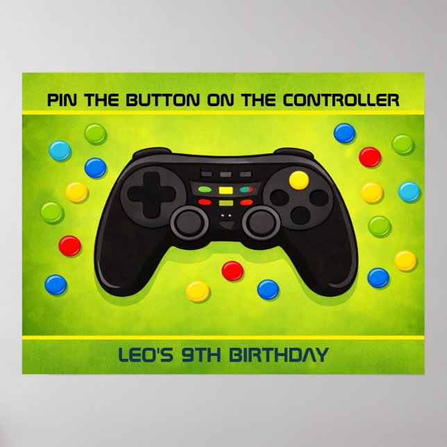 VIDEO GAME POSTER GAME for Birthday Parites (Framsidan)