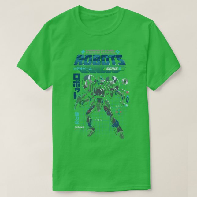 Video Game Robot Model S T Shirt (Design framsida)