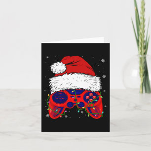 Video Game Santa Hat Roligt jul PJs Ljus Boys Kort