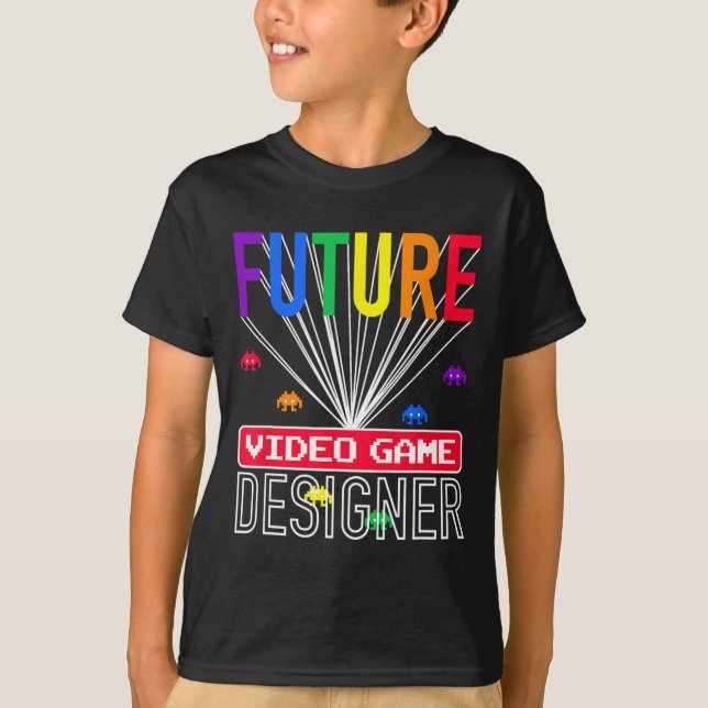 Video Game Shirt Future Video Game Designer Kids T (Framsida)