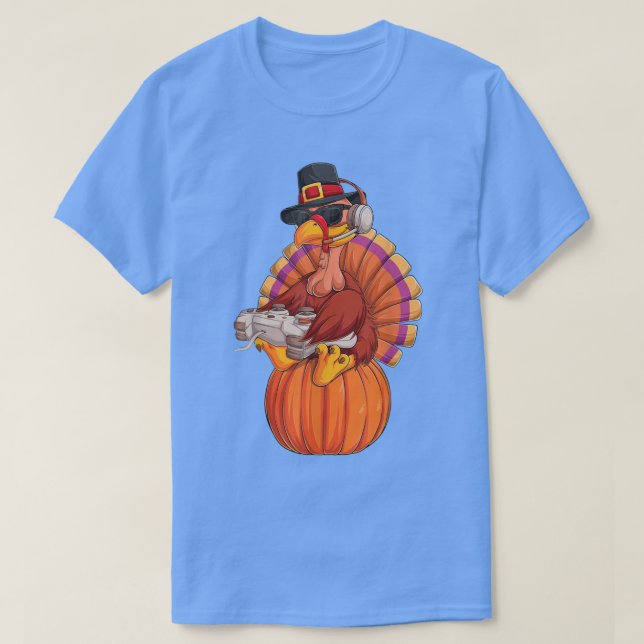 Video Game Thanksgiving Turkey Gamer Boys Kids Tee (Design framsida)
