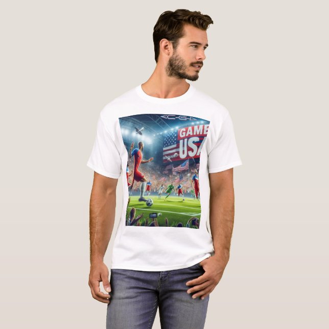 VIDEO GAME USA VM ON WHITE T SHIRT (Hel framsida)