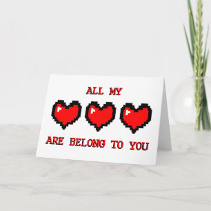 Video Game Valentine Helgkort