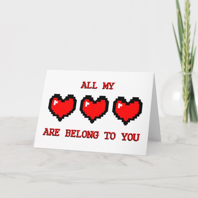 Video Game Valentine Helgkort (Framsida)