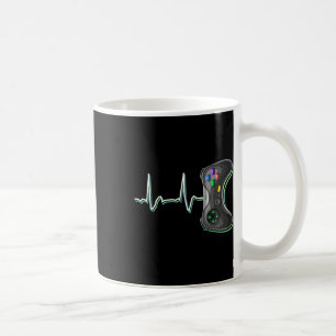 Video Gamer Heartslag Video Game Controller Gement Kaffemugg