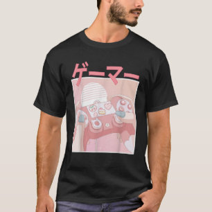 Video Gamer Kawaii Pastel Japansk Anime-kontroll T Shirt