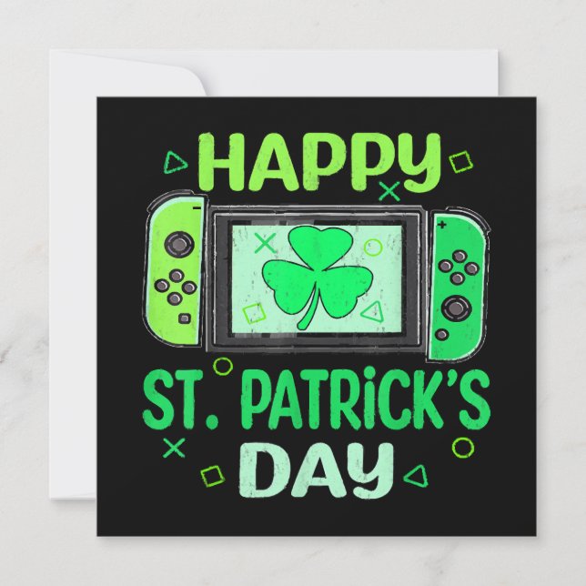 Video Gamer Shamrock Lycklig St patricks day (Framsida)