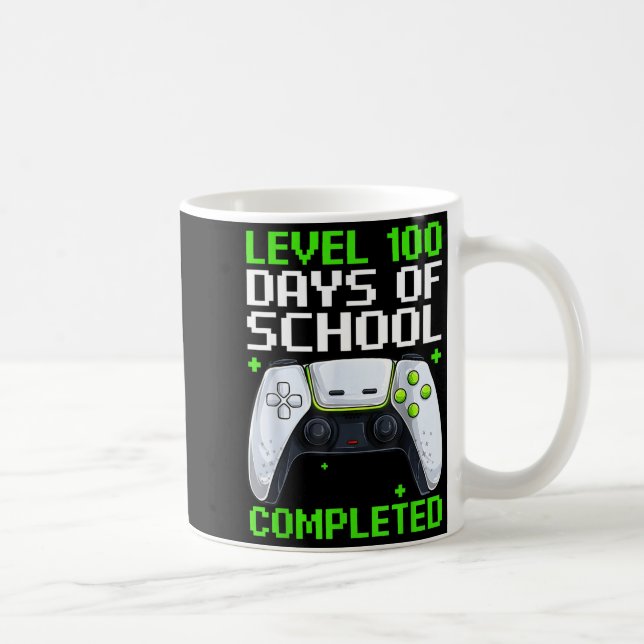 Video Gamer Student 100th Day Teacher 100 Days Of  Kaffemugg (Höger)