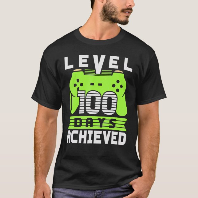 Video Gamer Student 100th Day Teacher 100 Days Of  T Shirt (Framsida)