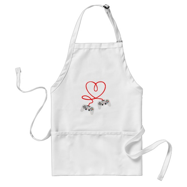 Video Gamer Valentines day T-Shirt med styrenhet Förkläde (Framsidan)