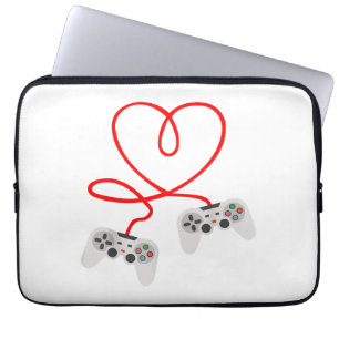 Video Gamer Valentines day T-Shirt med styrenhet Laptop Fodral