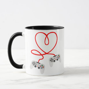 Video Gamer Valentines day T-Shirt med styrenhet Mugg