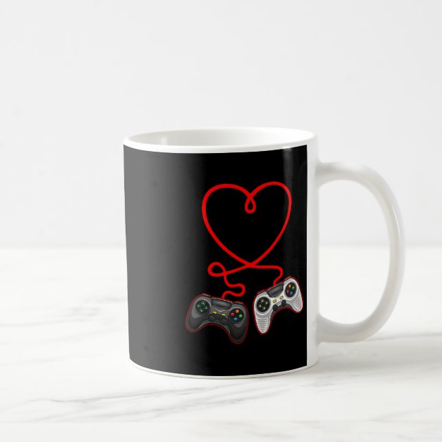 Video Gamer Valentines Day With Controllers Heart  Kaffemugg (Höger)