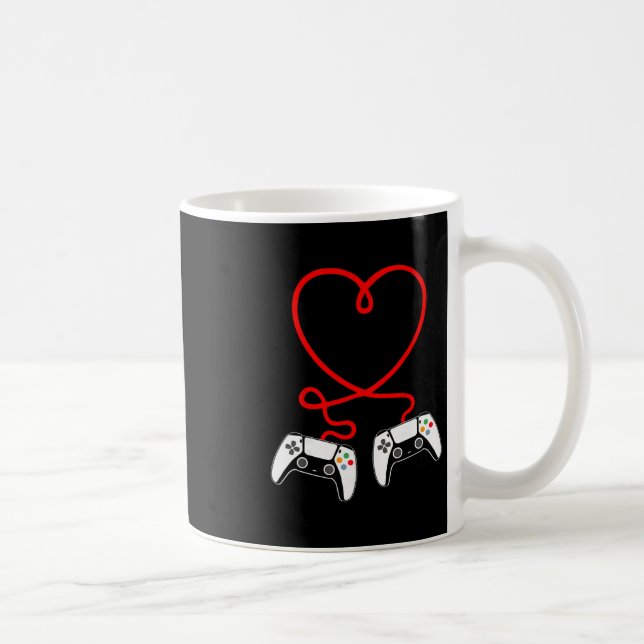 Video Gamer Valentines Day With Controllers Heart  Kaffemugg (Höger)