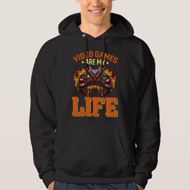 Video Games Are My Life Video Games Gaming   2 Hoodie (Framsida)
