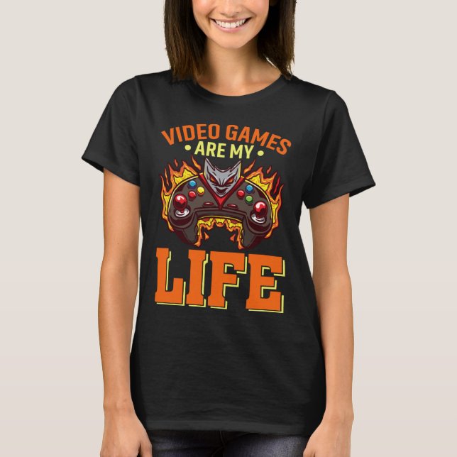 Video Games Are My Life Video Games Gaming   2 T Shirt (Framsida)