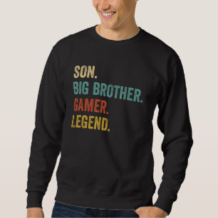 Video Games Funny Big Brother Gamer Tonåring Boys  Lång Ärmad Tröja
