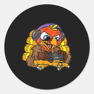 Video Games G.G för Thanksgiving Gamer Funny Coola Runt Klistermärke