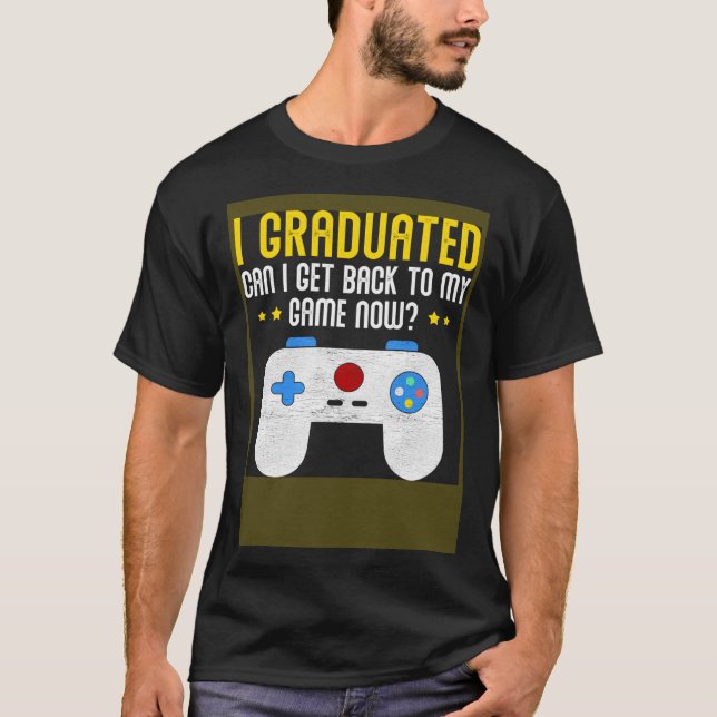Video Games Graduation  Gamer T Shirt (Framsida)