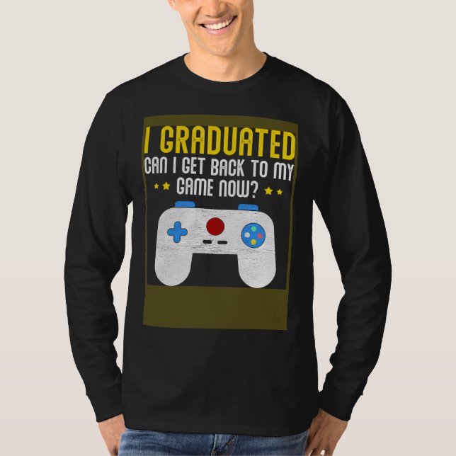 Video Games Graduation  Gamer T Shirt (Framsida)