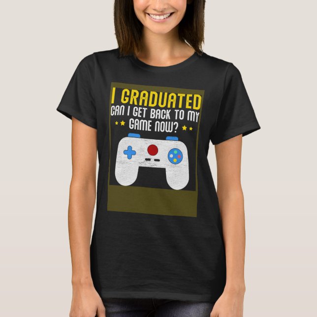 Video Games Graduation  Gamer T Shirt (Framsida)