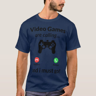 Video Games kallar på tillbakagång retro pojke T Shirt