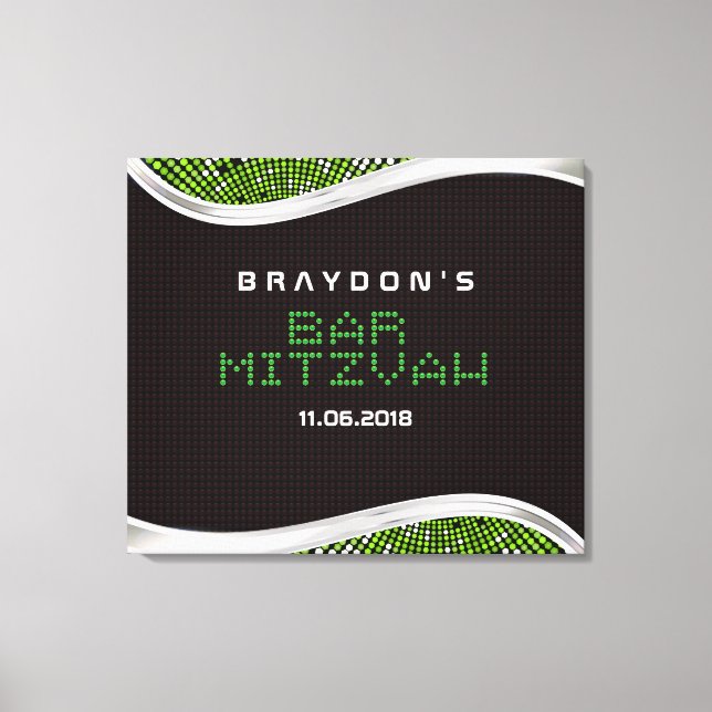 VIDEO GAMES Pub Mitzvah Memory Sign-In Board Canvastryck (Framsida)