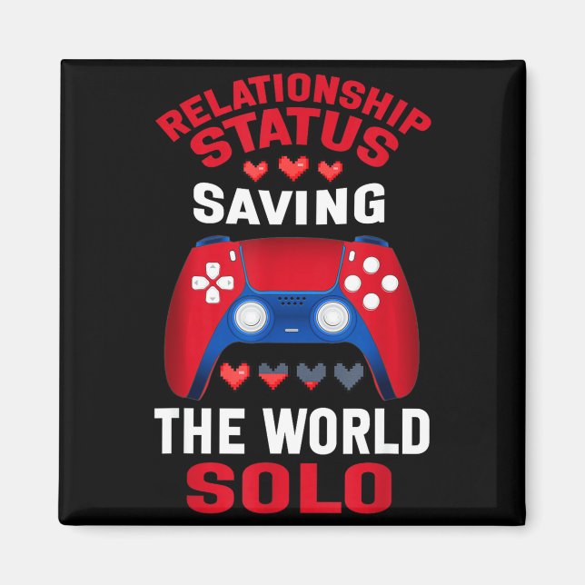 Video Games Valentines Day Gamer Gaming  Magnet (Framsidan)