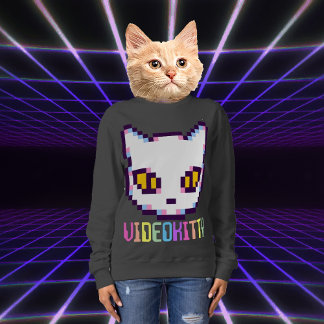 VIDEO KATTUNGE PIXEL ART SWEATSHIRT T SHIRT