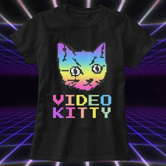 VIDEO KATTUNGE PIXEL ART T-SHIRT (Skapare uppladdad)