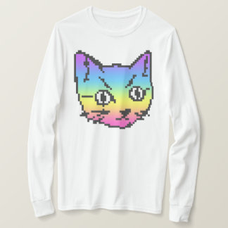 VIDEO KITTY CAT PIXEL KONST LÅNGÄRMAD T-SHIRT