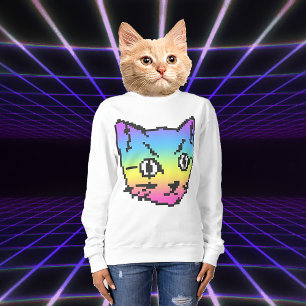 VIDEO KITTY KATT PIXEL KONST SVETTARSKJORTA T SHIRT