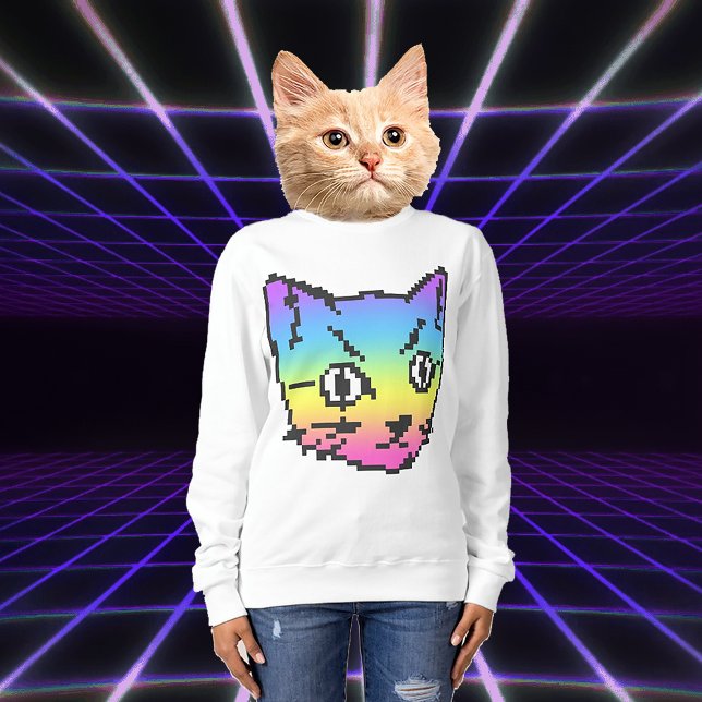 VIDEO KITTY KATT PIXEL KONST SVETTARSKJORTA T SHIRT (Skapare uppladdad)