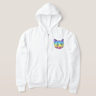 VIDEO KITTY KATT PIXEL KONST ZIP HOODIE T SHIRT