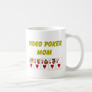 Video poker: video pokermammahjärta kaffemugg
