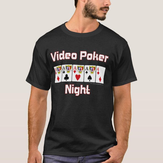 Video pokernattTshirt T Shirt (Framsida)