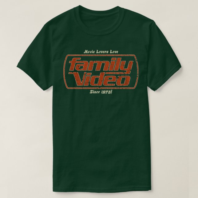 Video Rental Movie Älskare Kärlek Family Video 197 T Shirt (Design framsida)