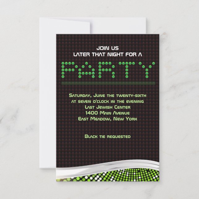 VIDEO SPEL Bar Mitvah Inbjudan Party Kort (Framsida)