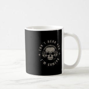 Video Spel Skalle Roligt Gamer Present Kan Inte Hö Kaffemugg