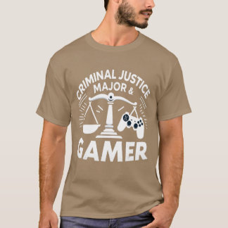 Video Spelare Kriminalrätt Major Gaming Roligt St T Shirt