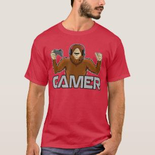Video Spelare Manlig Video Spelande Rolig Sasquatc T Shirt