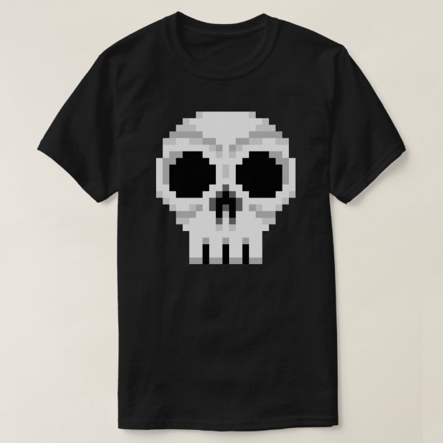Videogame Death Skull - Pixel Art Tee (Design framsida)