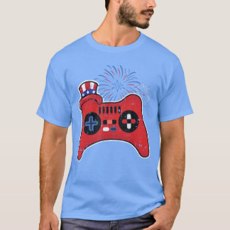 VideoGame-kontroll 4:e Juli Hjärtat Amerikansk Fl T Shirt