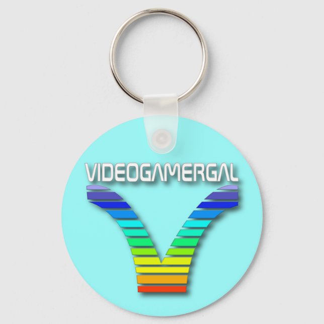 Videogamergal Keychain Nyckelring (Framsida)