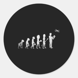 Videograf - Kvadmokopter Drone Pilot Drone Runt Klistermärke