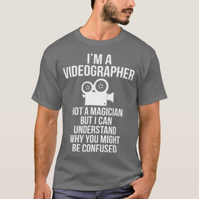 Videograf Magician Videography Filmmaker Gift T Shirt (Framsida)